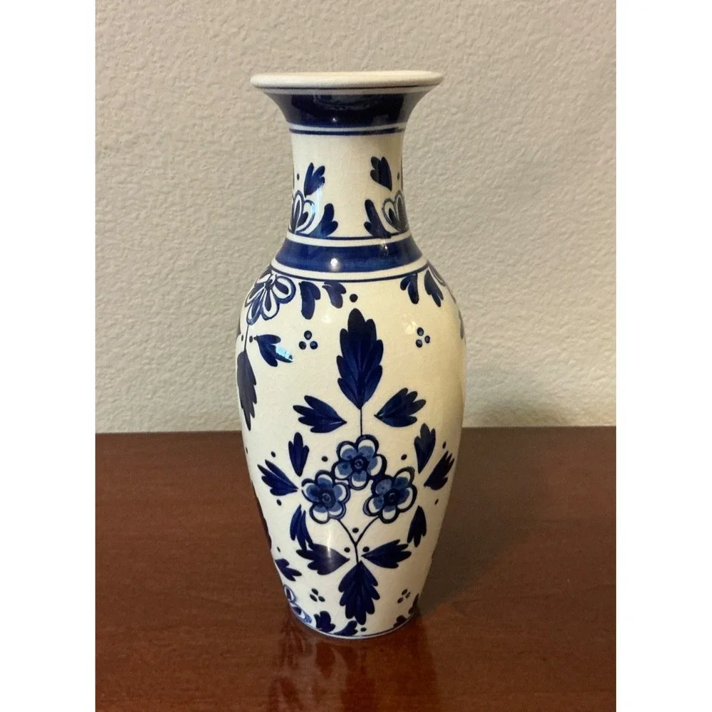Vintage Delft Blue & White Hand Painted 8.5 X 3.5
